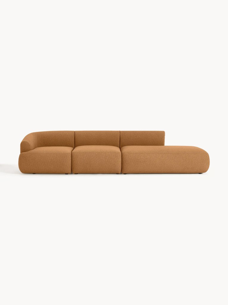Chaise longue componibile 4 posti in bouclé Sofia