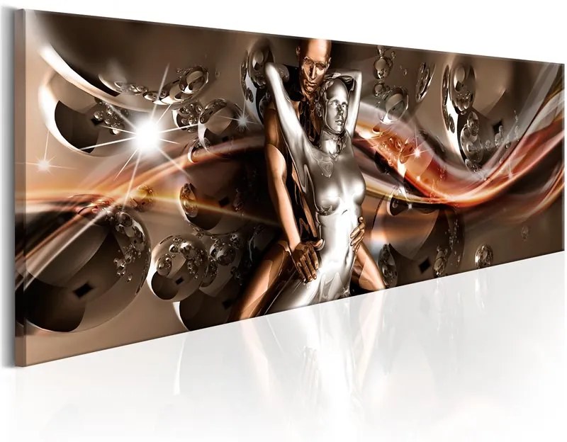 Quadro Waves of Passion  Colore Marrone, Dimensioni e Misure 150x50