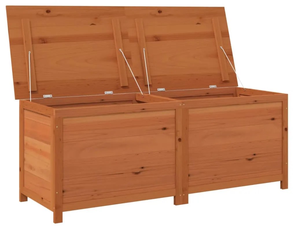 Scatola cuscini marrone 150x50x56 cm in legno massello di abete