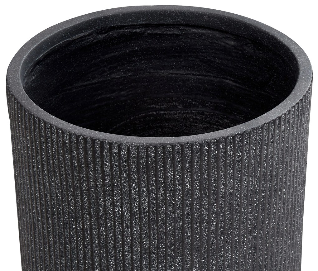 Vaso per fiori  fibra di argilla grigio  ⌀ 37 cm OREOI Beliani