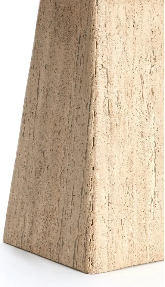 Tavolino con piano in pietra 40x40 cm Kepami - Light &amp; Living