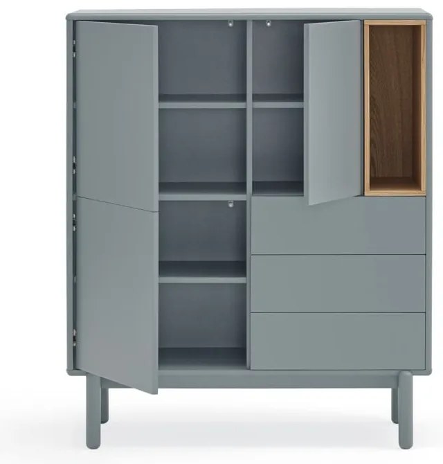 Cassettiera alta blu-grigio 100x120 cm Corvo - Teulat