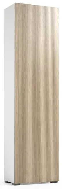 Scarpiera MOBILE MULTIUSO 7 RIPIANI  1 anta doppia profondità L 50 x H 183 x P 30 cm 16 paia, beige
