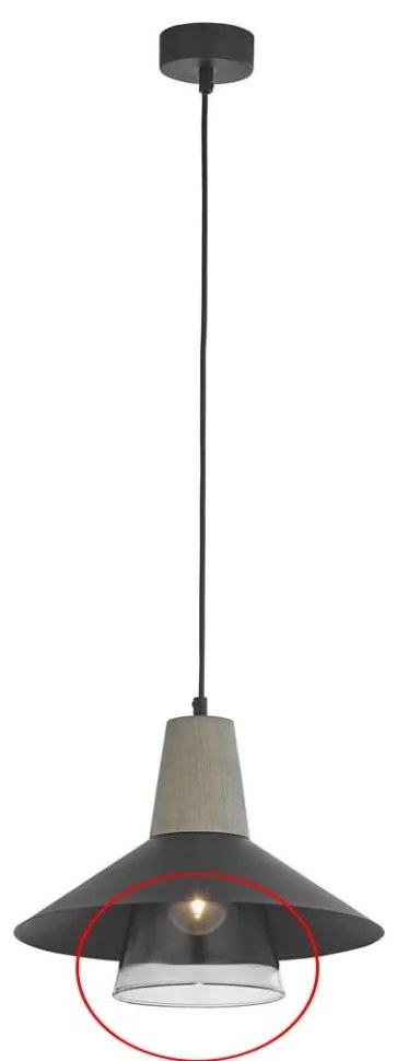 Jupiter - Vetro di ricambio per lampadario BONDY E27 diametro 22 cm limpido