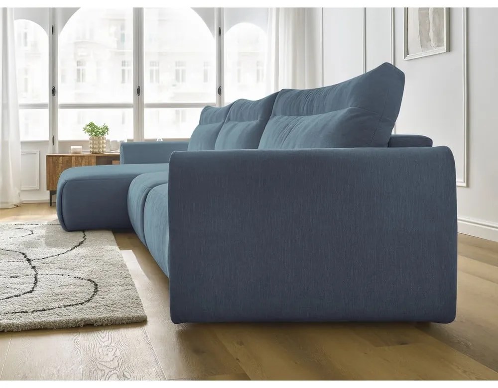 Divano angolare blu Aden – Bobochic Paris