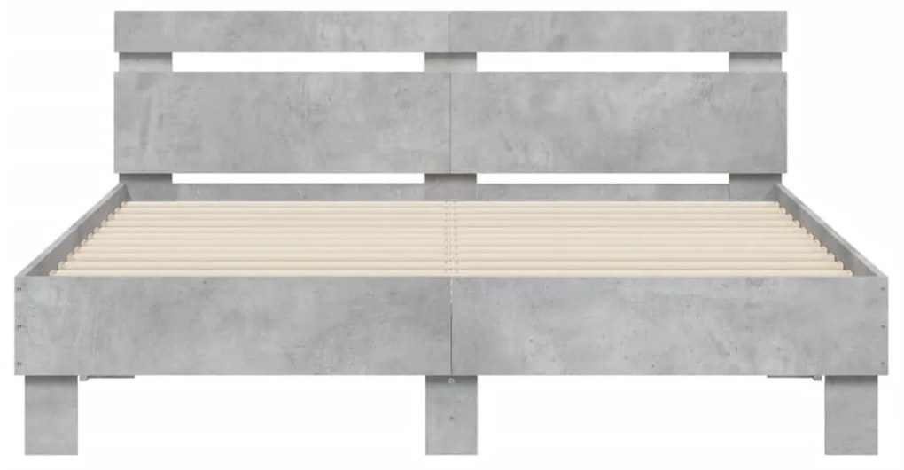 Giroletto testiera grigio cemento 140x200 cm legno multistrato