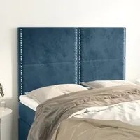 Testiere 4 pz Blu Scuro 72x5x78/88 cm in Velluto 3116244