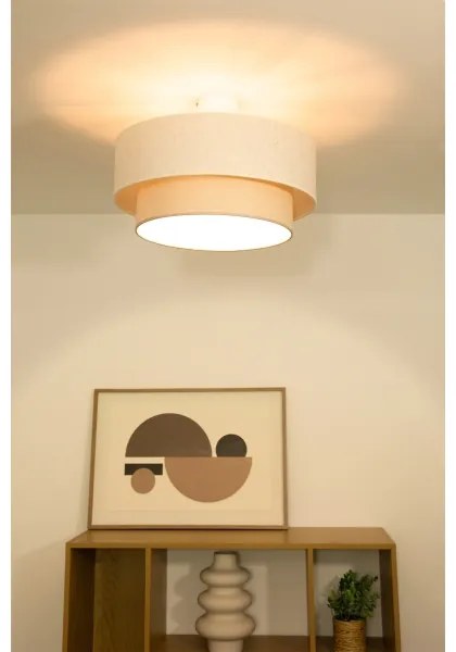 Plafoniera NATIA 1xE27/60W/230V colore crema