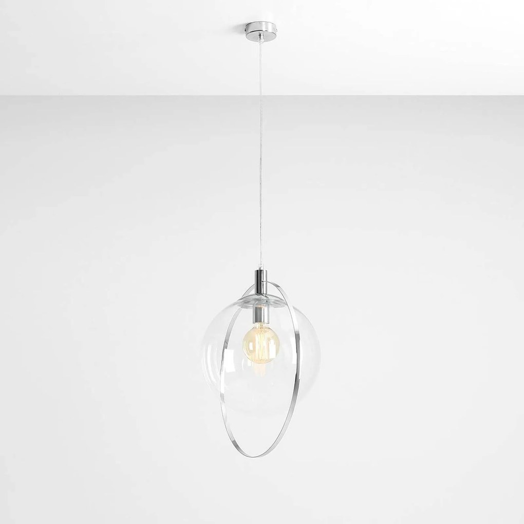 Lampada a sospensione Aura ALDEX, dimmerabile, Cromo / Argento, Soggiorno / Sala da pranzo, Metallo, Lampada a sospensione