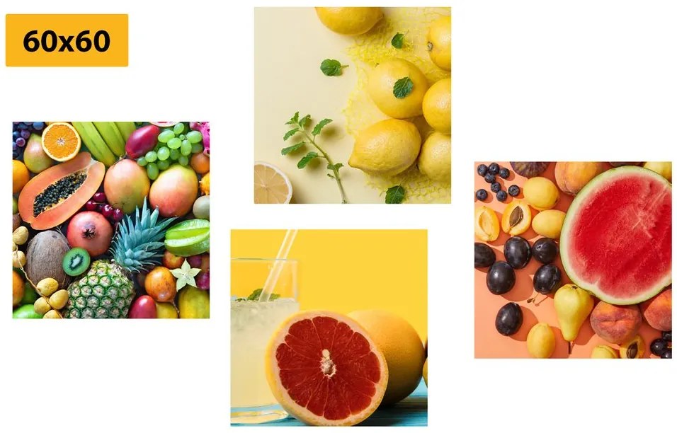 Set di quadri – Frutta vivace