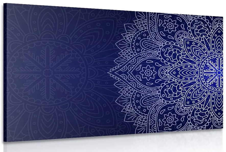 Quadro su tela – Ornamento blu scuro