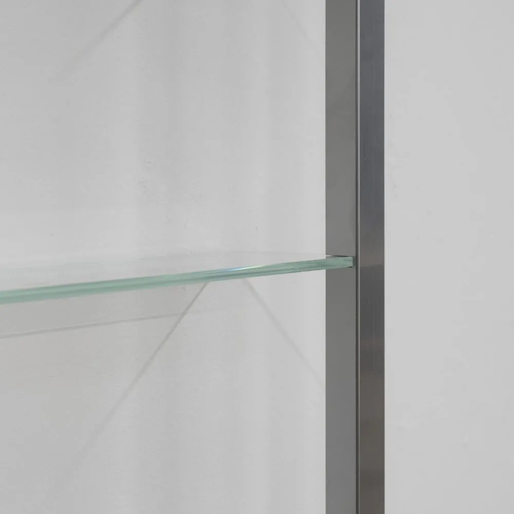 Mensola argentata in metallo con ripiani multipli 46 cm Cubic – Spinder Design