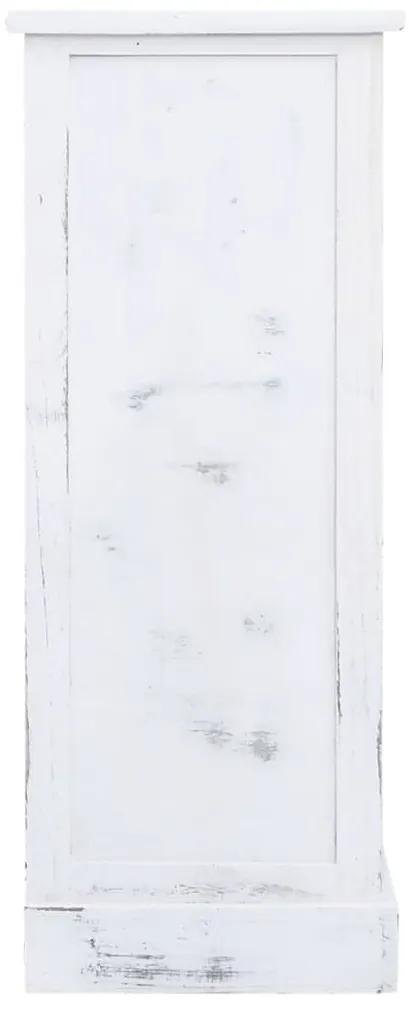 Cassettiera bianca 60x30x75 cm in legno