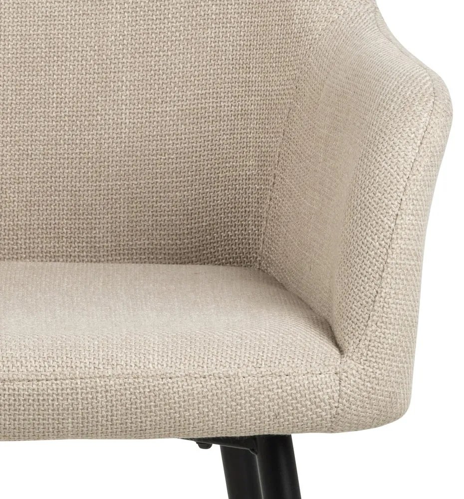 Set di sedie da pranzo beige in imbottito con braccioli 2 pz Lizzy – Actona