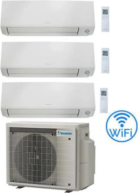 Daikin - Climatizzatore garanzia italia Perfera All Seasons Wifi Trial Split Inverter 12000 + 18000 + 18000 btu con u.e. 4MXM80A9 Classe a+++/a++