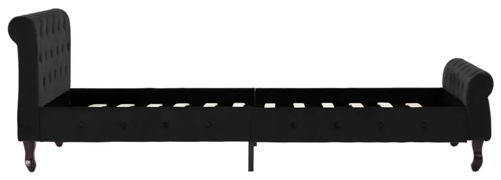 Giroletto nero in velluto 100x200 cm