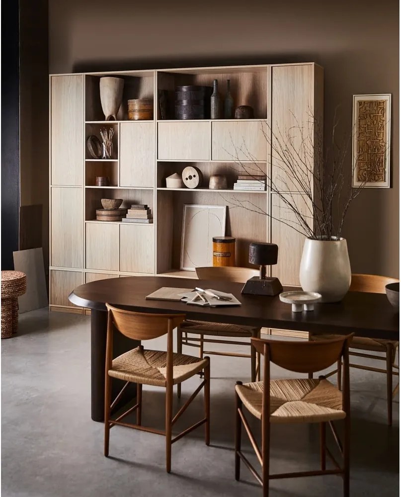 Parete attrezzata modulare in rovere naturale 157x199 cm Modulair - vtwonen