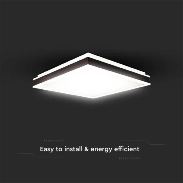 Plafoniera LED LED/24W/230V 4000K 45x45 cm nero