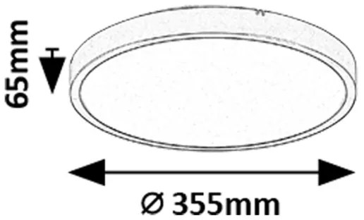 Rabalux 71437 - Plafoniera LED da bagno ALENZO LED/24W/230V IP44 nero