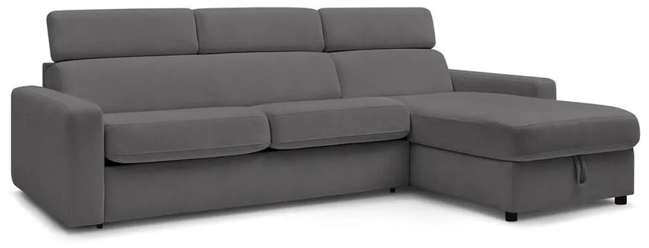 Divano angolare in grigio scuro allungabile (con composizione variabile) Monaco – Bobochic Paris