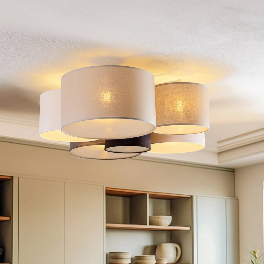Plafoniera soffitto Lodge Euluna, dimmerabile, Multicolore, Soggiorno / Sala da pranzo, Tessuto / Stoffa / Seta, Moderno, Plafoniera