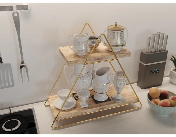 Organizzatore per scaffali 35x40 cm oro