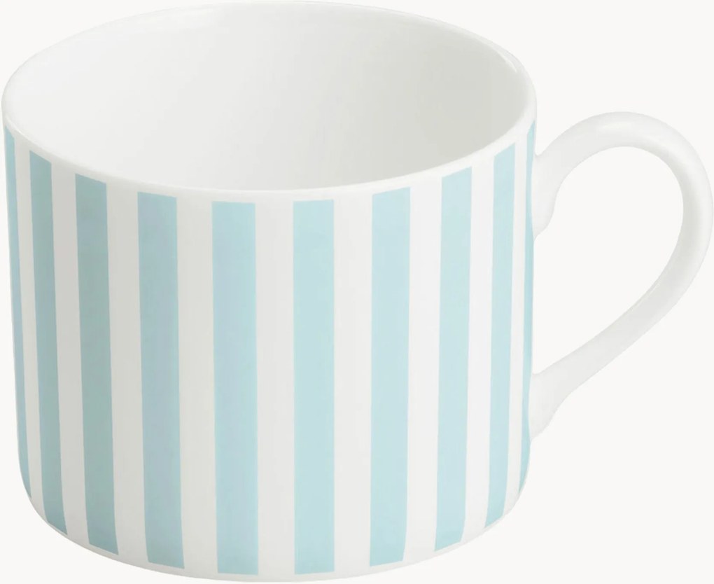 Set di 6 tazze in Fine Bone China Pastel Stripes