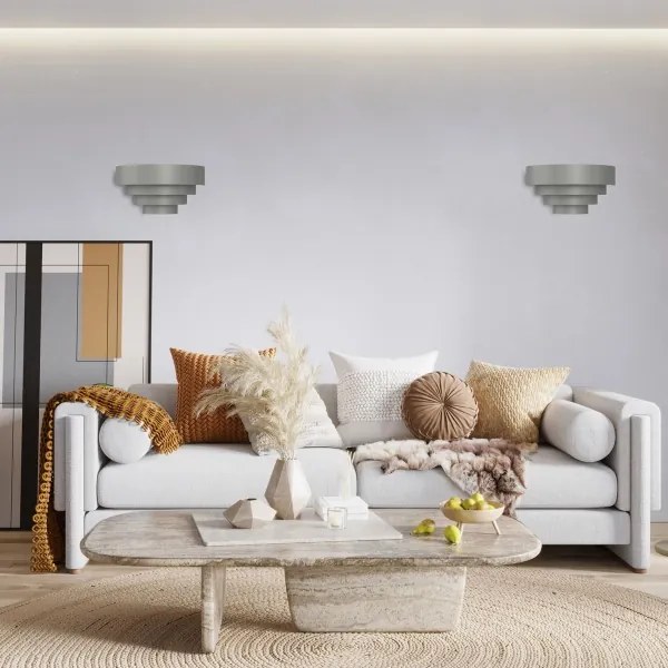 Applique RINGS 2xE27/15W/230V grigio