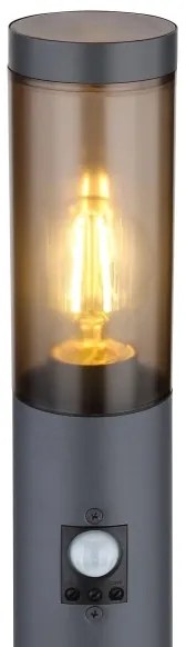 Globo 3159SAS - Lampada da esterno con sensore BOSTON 1xE27/15W/230V IP44 110 cm nero