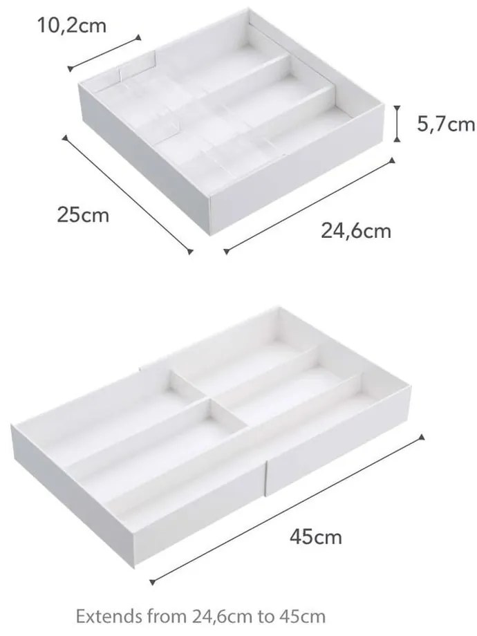 Scomparti per cassetti da cucina bianchi Tower - YAMAZAKI