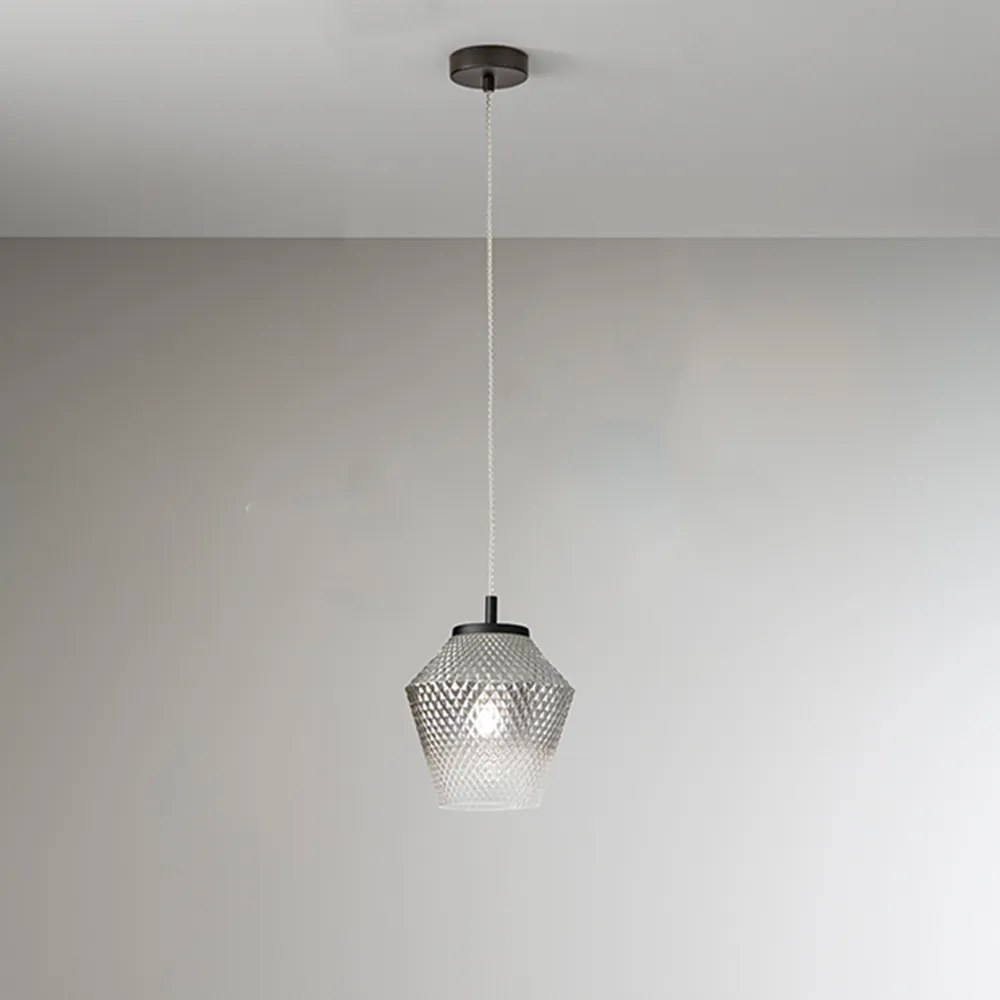 Lampadario Contemporaneo Arnia Fumè 1 Luce E27