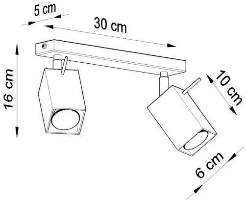 Faretto MERIDA 2 2xGU10/40W/230V bianco