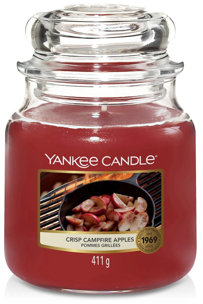 Crisp campfire apples, candela in giara media Yankee Candle