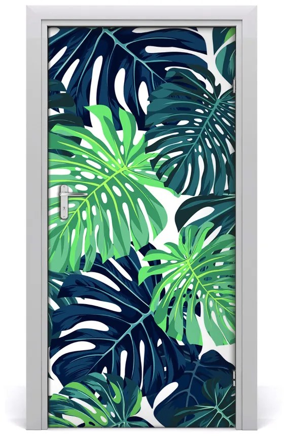 Sticker porta Foglie tropicali 85x205 cm