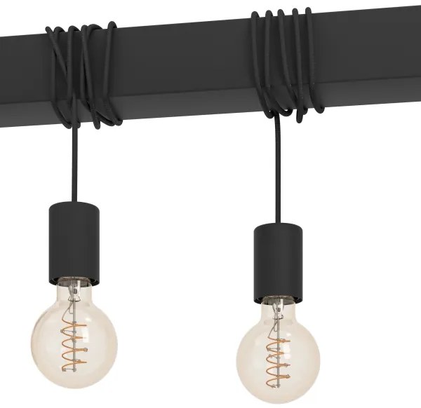 Eglo 39937 - Lampadario a sospensione con filo TOWNSHEND-B 5xE27/40W/230V nero