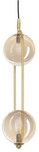 Lampadario a sospensione con filo CORDEL 2xG9/28W/230V ottone/fumé beige