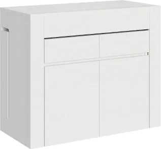 Consolle con doppia panca allungabile a 302 cm ELIA Bianco Frassino