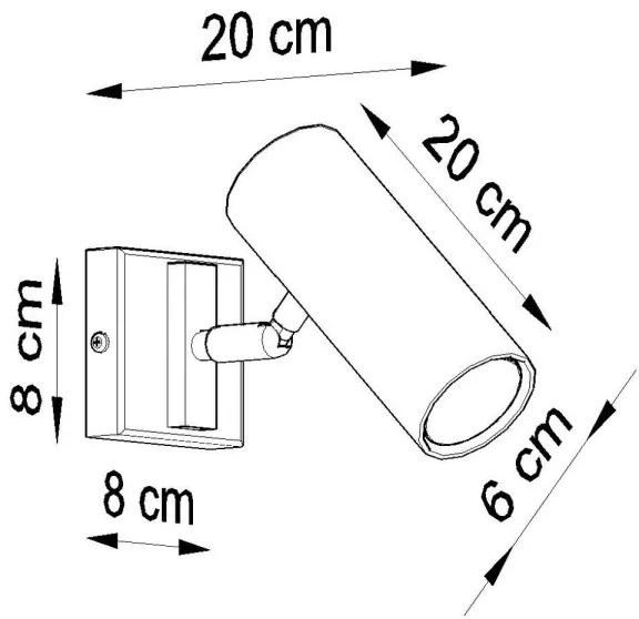 Faretto da muro DIREZIONE 1xGU10/40W/230V bianco