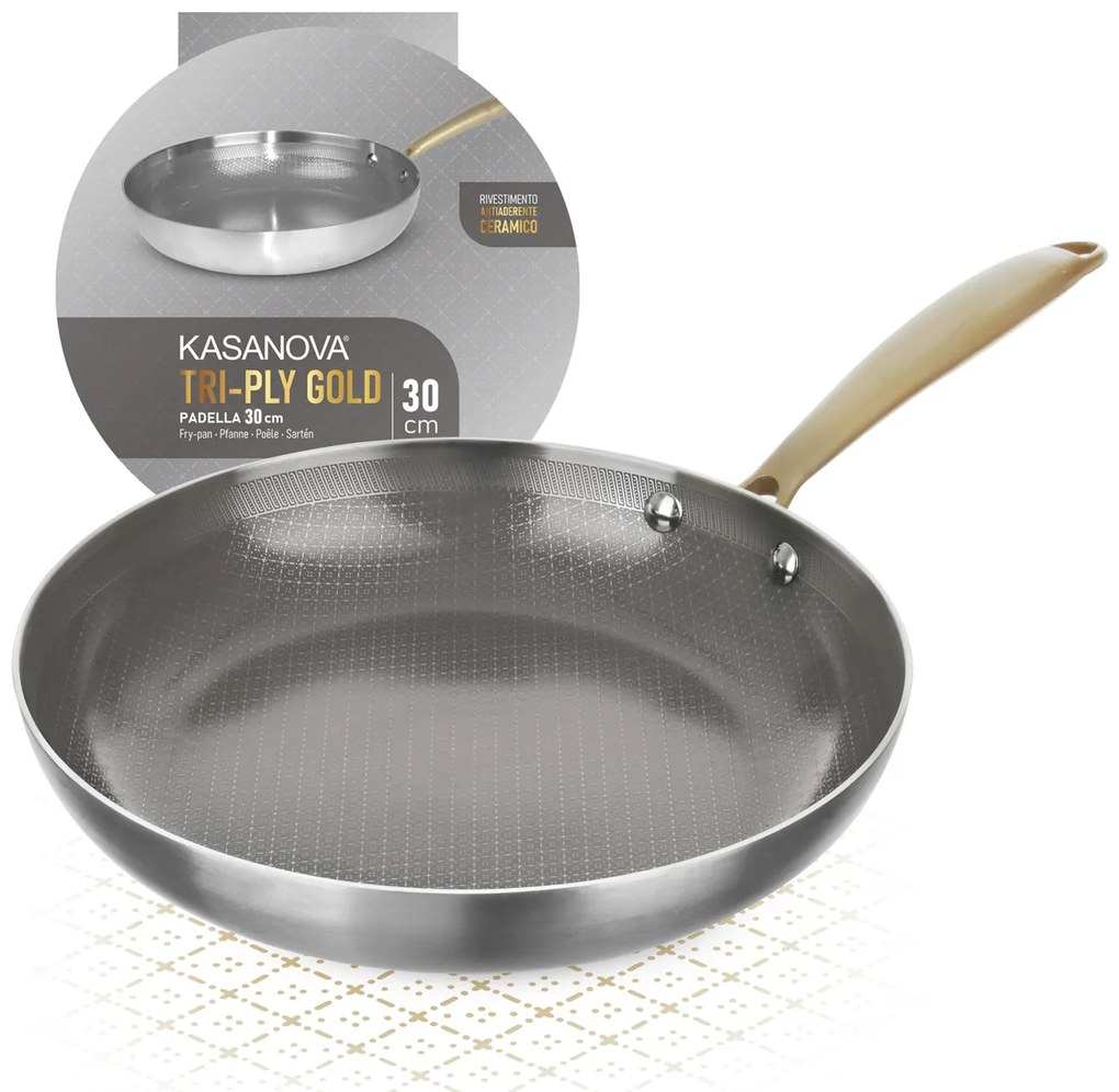 Padella 30 cm triplo strato Tri Ply - Gold