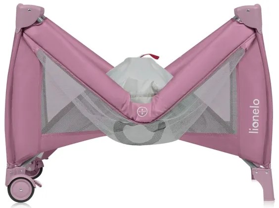 Lionelo - Lettino da viaggio STEFI PLUS Rosa Magnolia