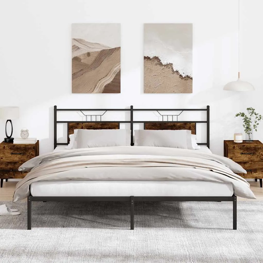 Giroletto Senza Materasso Rovere Fumo 160x200 Cm İn Truciolato /