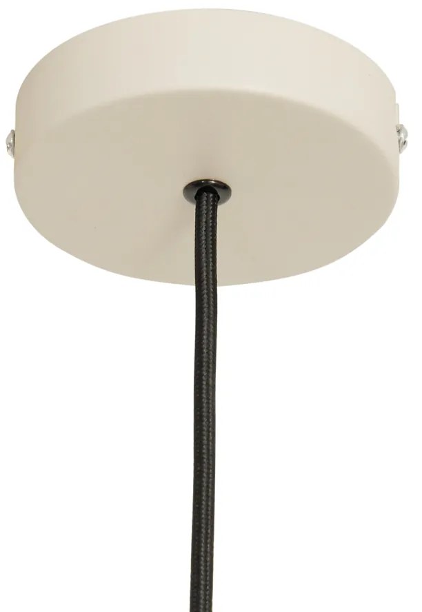 Lampada a sospensione Japandi beige con paralume in tessuto 50cm - Plu