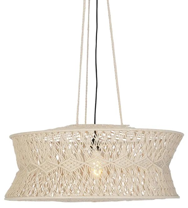 Lampada a sospensione orientale grigia 70 cm - Leonard