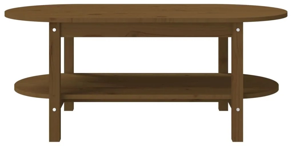 Tavolino da salotto miele 110x55x45 cm legno massello di pino