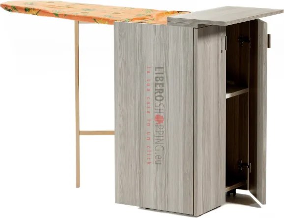 Mobile da stiro asse scomparsa legno Larice Grigio - JOLLY 2 ante
