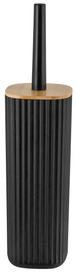 WENKO 25304100 - Set WC ROTELLO 10x36 cm nero/marrone