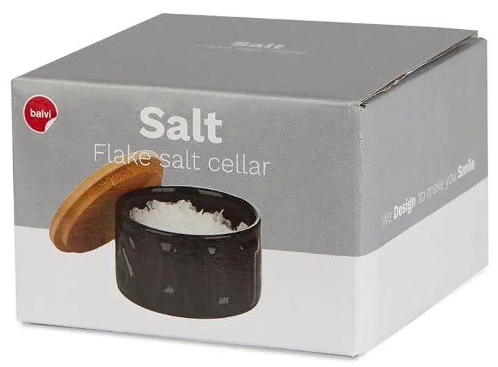 Scatola del sale in ceramica nera - Balvi