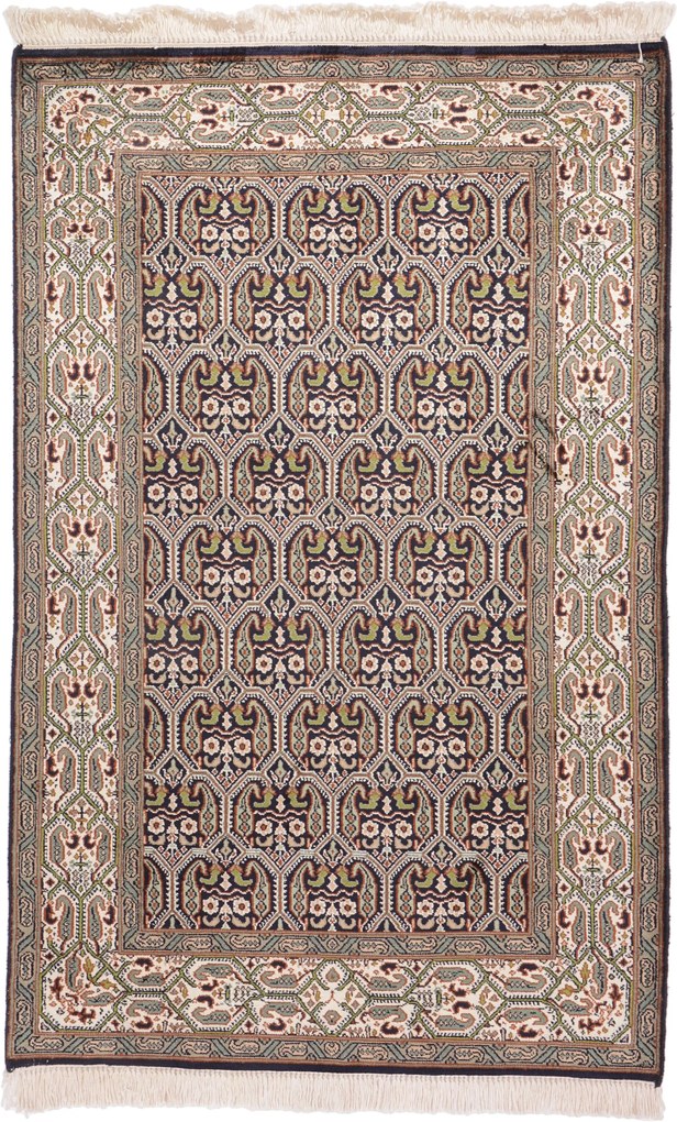 Cashmere Silk Tappeto 80 x 120 (Indian) Annodato A Mano