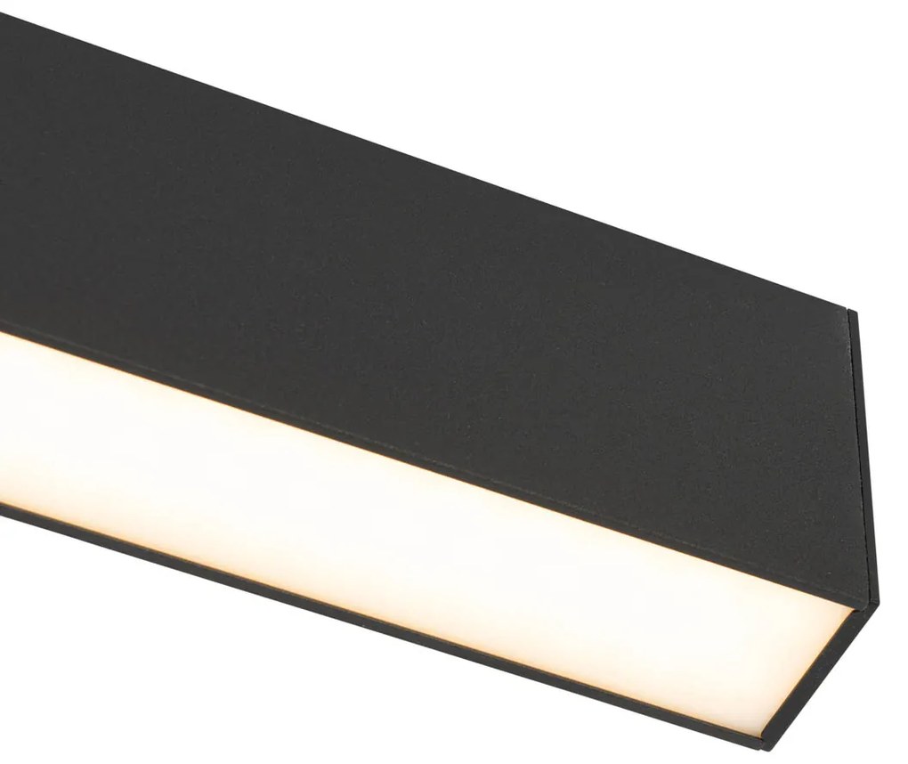 Plafoniera nera con LED dimmerabile a 3 livelli 2700-4000K con interruttore DIP - Keane