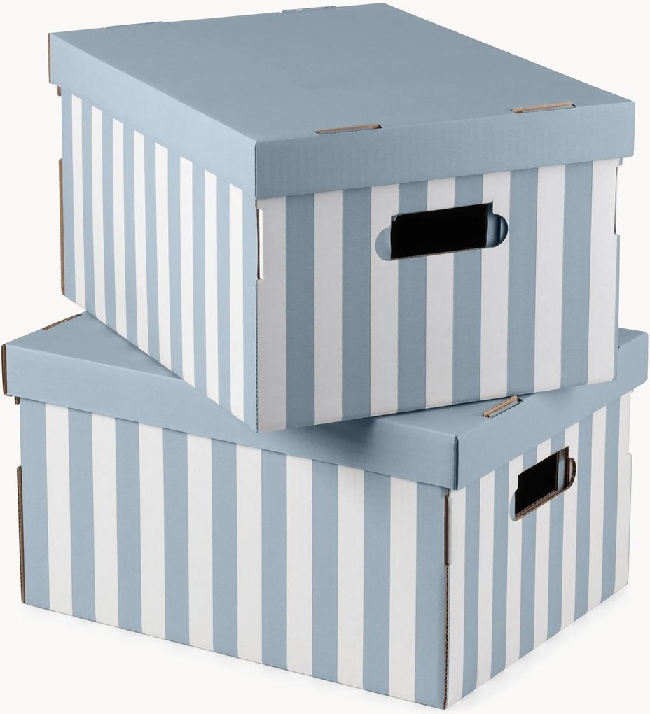 Set di 2 scatole portaoggetti in cartone Shirt